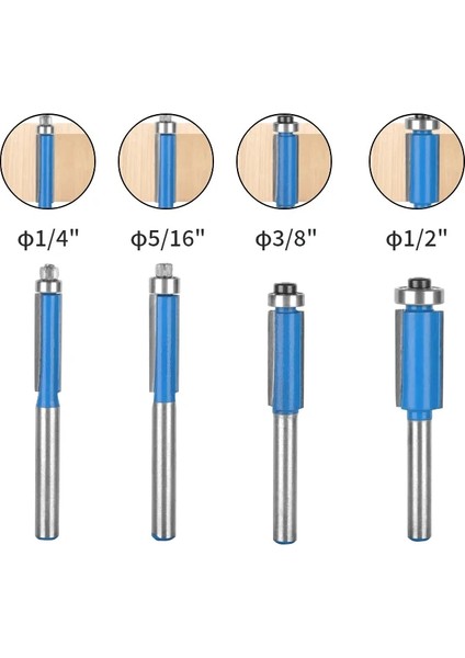 6.35X9.52X25.4 Yusun Gömme Trim Bit Yönlendirici Bit Ağaç Işleme Freze Kesicisi Ahşap Bit Yüz Sh Trimill Araçları Karbür Kesici End Mill (Yurt Dışından) fırsatları