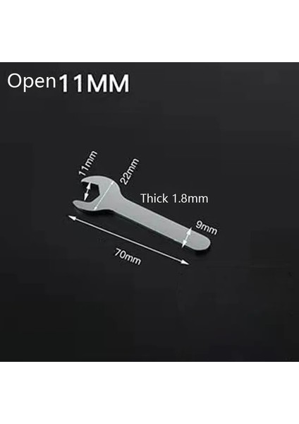 11MM Açık 1 Adet Süper-Ince Tek Kafa Açık Uçlu Anahtar Seti 6-24MM Nozullar Tek Kafa Yüksek Karbonlu Çelik Tabaka Manuel Anahtar Onarım Aracı (Yurt Dışından)