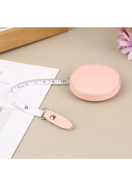 Pembe 150 cm Taşınabilir Çocuk Yükseklik Cetvel Santimetre Inç Rulo Bant Alpaka Mezura Geri Çekilebilir Cetvel Kız Hediyeler Deri Cetvel (Yurt Dışından)