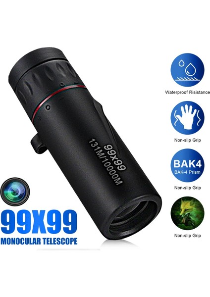Monoküler 99X99 Yüksek Büyütme Hd Monoküler Teleskop Düşük Işık Gece Görüşü Kızılötesi Olmayan Cep Monoküler Seyahat Avcılık Için (Yurt Dışından) indirimleri