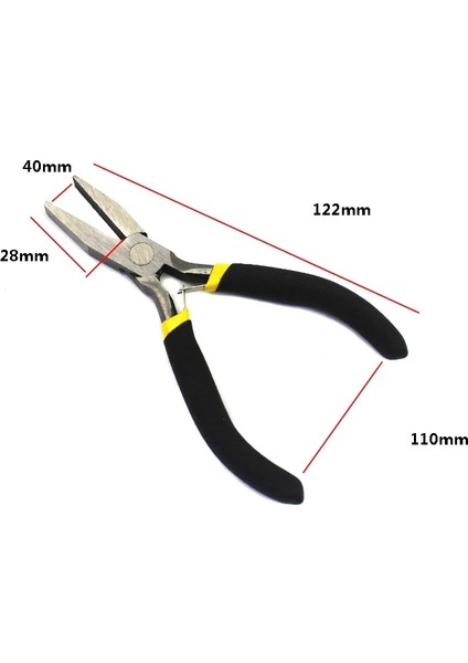 01 8 Stil Taşınabilir Dayanıklı Karbon Çelik Dövme Mücevherat Pense Hafif Yapma Boncuk Mini Pense Aracı Yuvarlak Düz Uzun Burun (Yurt Dışından)