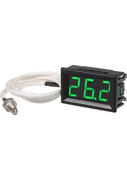 Yeşil Endüstriyel Yüksek Sıcaklık K Tipi M6 Termokupl Termometre 12 V Dijital Sıcaklık Ölçer Test Cihazı-30 ~ 800 Derece Termograf (Yurt Dışından)