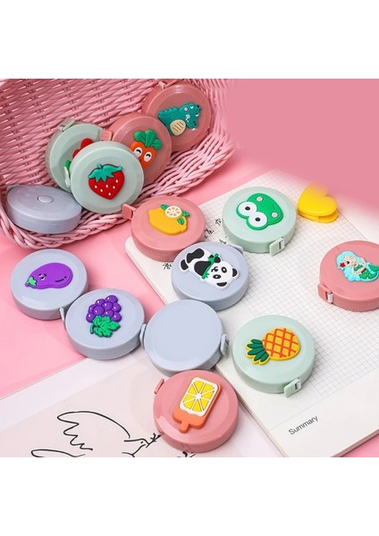 E Karikatür 150 Cm/60 "mezar Taşınabilir Geri Çekilebilir Cetvel Çocuk Yükseklik Cetvel Santimetre Inç Rulo Dikiş Terzi Mezura (Yurt Dışından) fiyatları