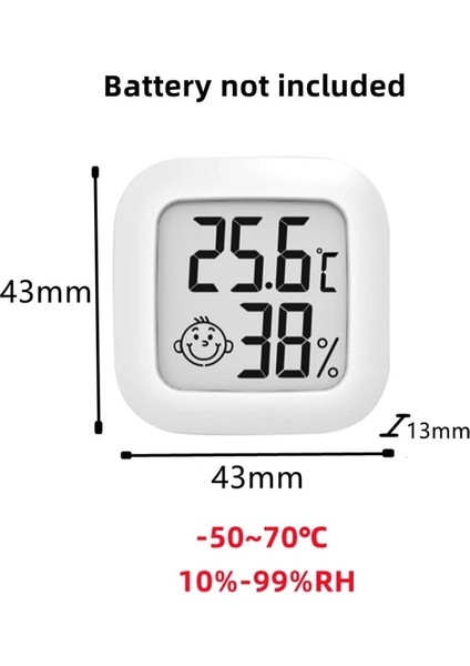 0726-W Mini Iç Mekan Termometresi LCD Dijital Sıcaklık Odası Higrometre Ölçer Sensörü Nem Ölçer Iç Mekan Termometresi Sıcaklık (Yurt Dışından)