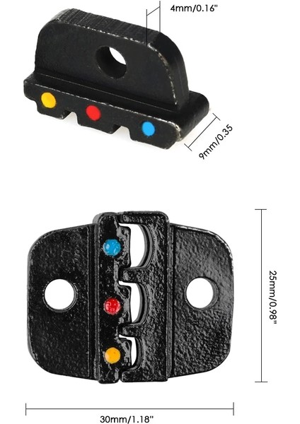 C Tipi Tel Crimper Sıkma Pensesi Çene JX-1601-10 AWG28-18 0.1-1.0mm² Bootlace Yüksük Crimpers Kordon Ucu Terminali Çene Kalıp Dupont Için (Yurt Dışından)