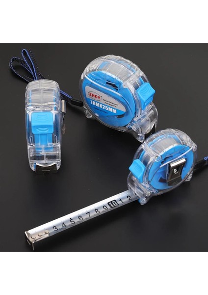 10M25MM Şeffaf 3-10M Çelik Mezura Metal Mezura Su Geçirmez Mezura Ölçer Düşmeye Dayanıklı ve Aşınmaya Dayanıklı (Yurt Dışından)