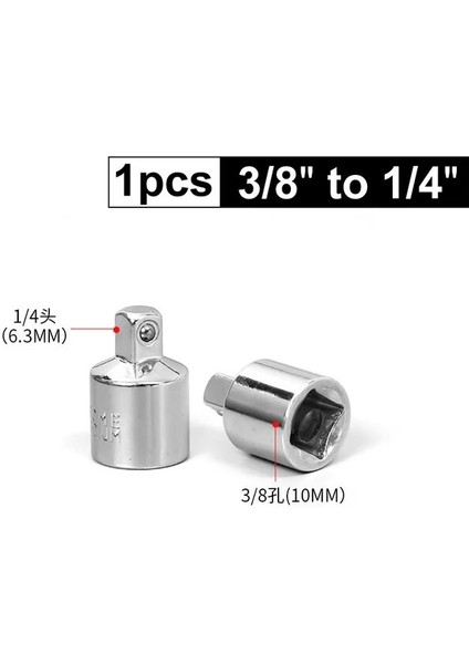 3-8 Ila 1-4 Cr-V Soket Cırcır Anahtarı Adaptörü 1/4 "3/8" 1/2 "sürücü Soket Dönüştürücü Anahtarı-Kollu Ortak Dönüştürücü Araba Bisiklet Tamir Aracı (Yurt Dışından)