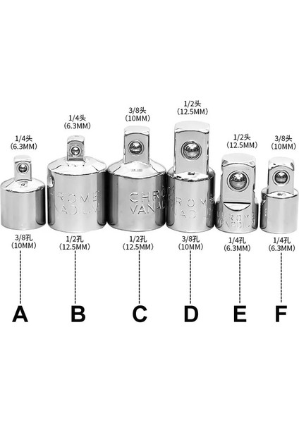 3-8 Ila 1-4 Cr-V Soket Cırcır Anahtarı Adaptörü 1/4 "3/8" 1/2 "sürücü Soket Dönüştürücü Anahtarı-Kollu Ortak Dönüştürücü Araba Bisiklet Tamir Aracı (Yurt Dışından)