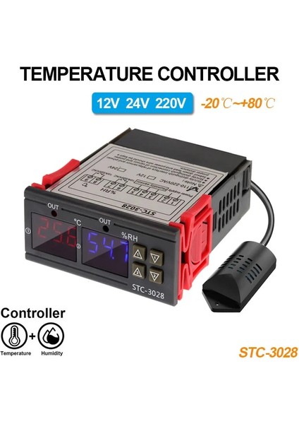 W3001-DC24V STC-3028/STC 1000 LED Dijital Termostat Kuluçka Makinesi Sıcaklık Kontrol Cihazı Termoregülatör Röle Isıtma Soğutma 12V 24V 220V (Yurt Dışından) fiyatları