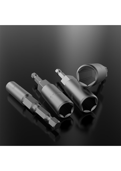 80MM x H17 80MM H6-H19 Elektrikli Tornavida Altıgen Somun Soket Kol Uzatılmış Hiçbir Manyetik Derinleşen Somun Tornavida Kol Yüksek Sertlik Bit (Yurt Dışından)