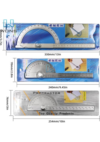 14CM 180 Derece Katı Paslanmaz Çelik Ağaç Işleme Kare 180 Derece Yarım Daire Iletki Metal Açı Bulucu Gonyometre Açı Cetveli (Yurt Dışından) fırsatları
