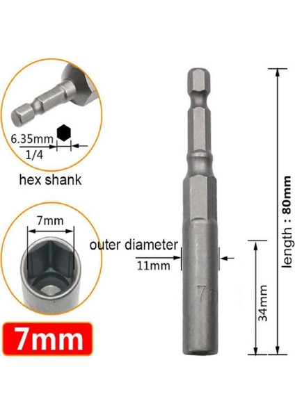 9mm 1 Adet 80MM Uzunluk 1/4 "hex Sürücü Manyetik Soket Darbe Somun Cıvata Vidalar Sertliği Absorbe Edin HRC60DRILL Bit (Yurt Dışından)