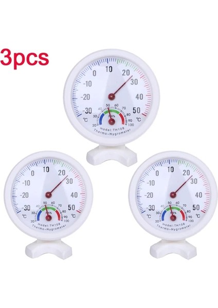 3 Adet Beyaz 1-3 Adet Termometre Higrometre Çan Şeklinde LCD Dijital Ölçeği Ev Ofis Için Duvar Promosyon Dağı Kapalı Sıcaklık Ölçüm Aracı (Yurt Dışından)
