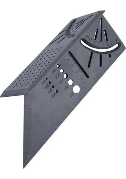 Çok Fonksiyonlu Kare 45 Derece 90 Derece Cetvel 3D Ağaç Işleme Durdurma Tipi Ölçer Durma Noktası Cetvel Açı Ölçümü Kare Cetvel (Yurt Dışından)