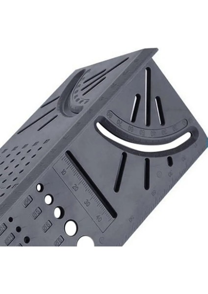 Çok Fonksiyonlu Kare 45 Derece 90 Derece Cetvel 3D Ağaç Işleme Durdurma Tipi Ölçer Durma Noktası Cetvel Açı Ölçümü Kare Cetvel (Yurt Dışından)