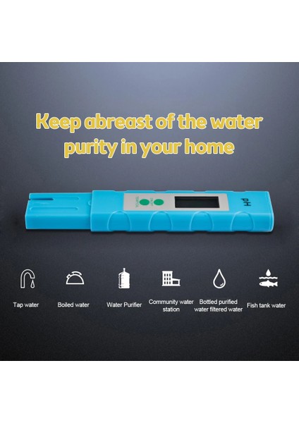 Mavi Ph Metre 0.01 Ph Yüksek Hassasiyetli Su Kalitesi Test Cihazı Ölçüm Aralığı ile Ph Test Kalemi Yüzme Havuzu Akvaryum Için Uygun (Yurt Dışından) modelleri