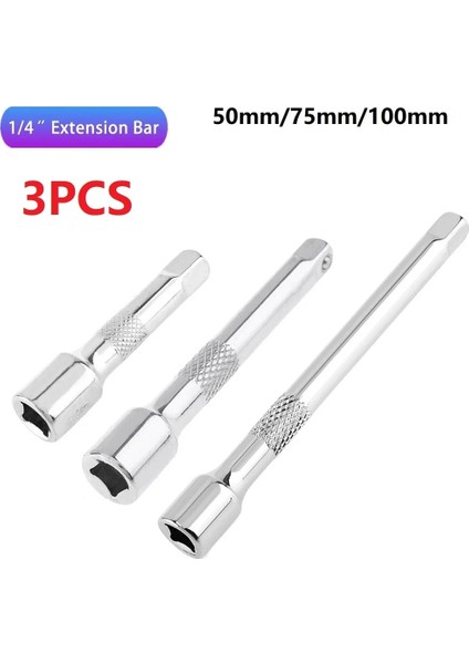 3 Adet 50/75/100MM Krom Çelik Uzatma Çubuğu Cırcır Lokma Anahtar Adaptörü 1/4 Inç Kollu Elektrikli El Aletleri Aksesuarları (Yurt Dışından) fiyatları