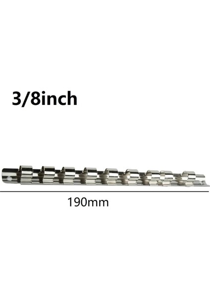 3-8 Soket Depolama Rafı Tutucu 1/4'' 3/8'' 1/2'' 8 Klipsli Raylı Alet Düzenleyici Depolama Elektrikli Alet Aksesuarları (Yurt Dışından)