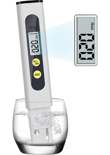 Yeşil Dijital Tds Metre Test Cihazı Sıcaklık Kalem Su Saflığı Ppm Filtre Hidroponik Akvaryum Havuz Suyu Monitör Test Cihazı 0-9990PPM (Yurt Dışından)