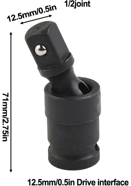 71MM 1 Adet 1/2 ''evrensel Bağlantı Soketi 70*12.5mm Pnömatik Döner Bağlantı Hava Etkisi Wobble Soket Adaptörü El Aleti Anahtarı Aksesuarları (Yurt Dışından) fiyatları