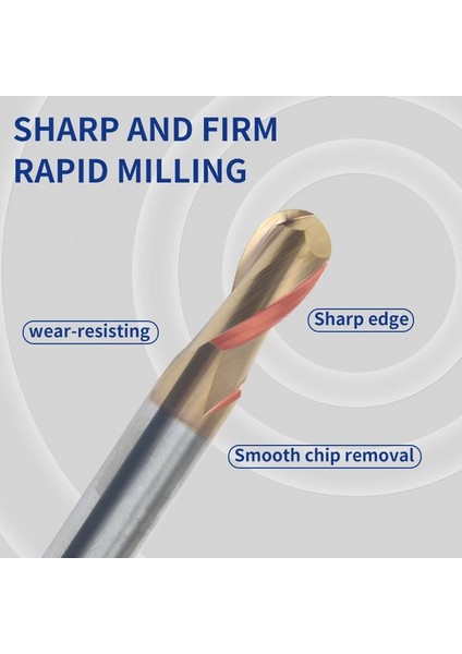 2f R1XD4X50L 1 Adet 1 Adet HRC60 2 Flüt R0.5mm R2MM R3MM R4MM R5MM R6MM Bilyalı Uçlu Frezeler Spiral Kaplamalı Karbür Freze Kesici Cnc Aracı (Yurt Dışından) modelleri