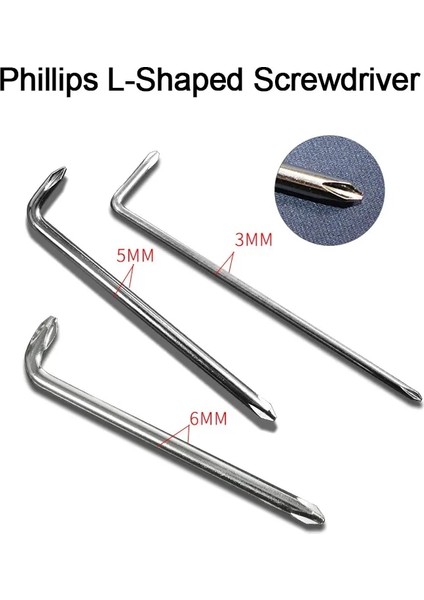 3mm Ph0 Ph0 L Tipi Tornavida Phillips L Şekilli Anahtarı Matkap Uçları Çift Kafa Tornavida Ucu Dirsek Viraj Kısa Kol Tornavida Ph0 Ph1 Ph2 (Yurt Dışından) fiyatları