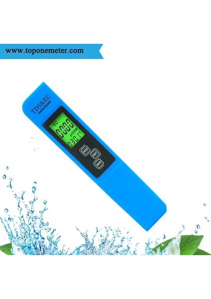 Mavi 3 In1 Tds Ec Metre Sıcaklık Test Cihazı Kalem Çok Fonksiyonlu Dijital Su Kalitesi Test Cihazı Su Saflığı Temp Ppm Test Cihazı (Yurt Dışından)