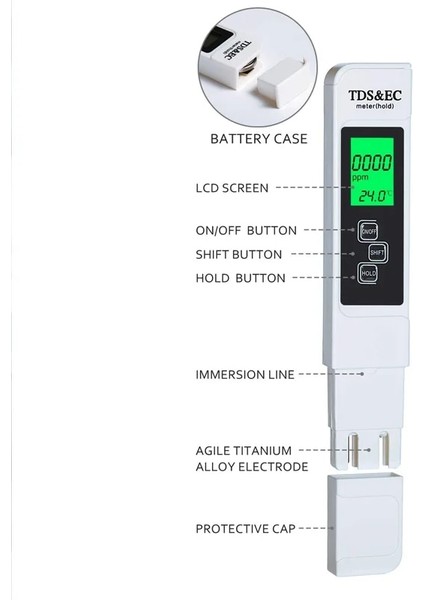 Mavi 3 In1 Tds Ec Metre Sıcaklık Test Cihazı Kalem Çok Fonksiyonlu Dijital Su Kalitesi Test Cihazı Su Saflığı Temp Ppm Test Cihazı (Yurt Dışından) fiyatları