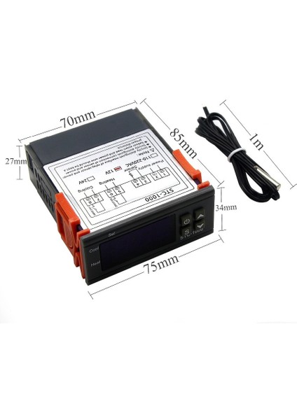STC-1000 AC110-220V Stc 1000 Kuluçka Makinesi Için LED Dijital Termostat Sıcaklık Kontrol Cihazı Termostat Rölesi Isıtma Soğutma 12V 24V 110V 220V (Yurt Dışından) fırsatları