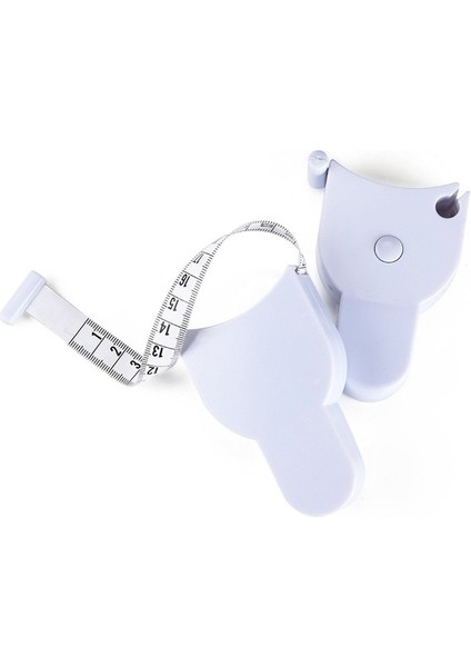 Beyaz Inç ve cm Vücut Ölçüm Bandı Santimetre Mezura Dikiş Metrik Bant Cetvel Otomatik Teleskopik Ölçüm Filmi Vücut Ölçer Aracı Için (Yurt Dışından)