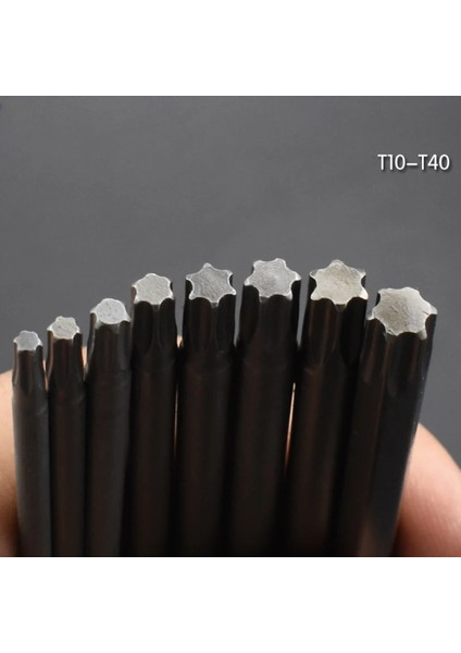 T40 Deliksiz 1 Adet Torx Tornavida Ucu 200MM Uzunluk 1/4 "hex Shank Manyetik Yıldız T10 T15 T20 T25 T27 T30 T40 Aracı Tam Vida Sökme (Yurt Dışından) modelleri