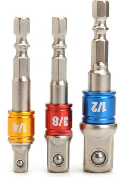 6.35MM 1 Adet Matkap Soket Adaptörü 1/4 "hex Shank Uzatma Çubuğu Darbeli Sürücü 1/2" 1/4 "3/8" Elektrikli Matkap Soket Adaptörü Dönüştürücü (Yurt Dışından)