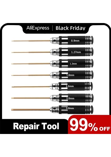 B 2.0mm Mini Hassas Altıgen Tornavida Aracı Set Allen Sürücü Rc Helikopter Drone Uçak Modeli Tamir Araçları (Yurt Dışından)