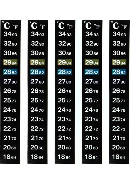 5 Adet Akvaryum Termometre Çift Ölçekli Balık Tankı Sıvı Sıcaklık Test Cihazı Etiket Fahrenheit Dijital LCD Ekran Yapışkan Şerit (Yurt Dışından) fiyatları
