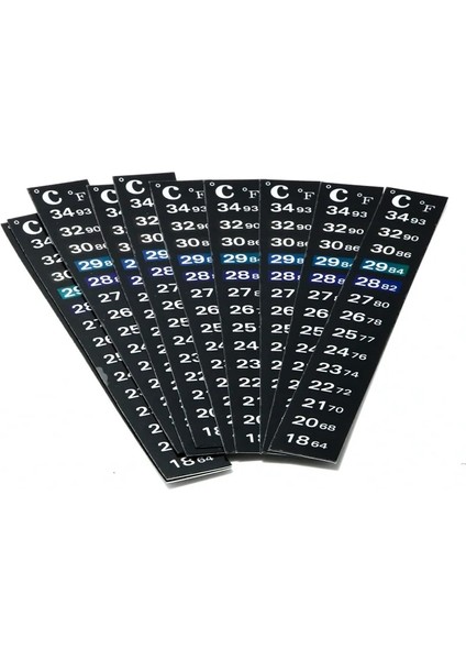 5 Adet Akvaryum Termometre Çift Ölçekli Balık Tankı Sıvı Sıcaklık Test Cihazı Etiket Fahrenheit Dijital LCD Ekran Yapışkan Şerit (Yurt Dışından) modelleri