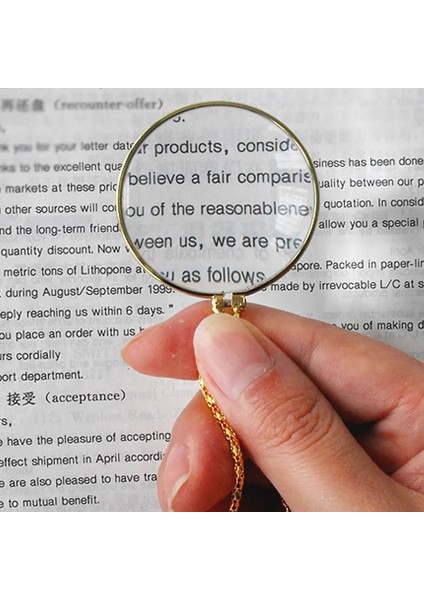 Altın Yenı Dekoratif Tek Gözlük Kolye 5x Büyüteç Büyüteç Kolye Altın Gümüş Kaplama Zincir Kolye Kadınlar Takı Için (Yurt Dışından) modelleri