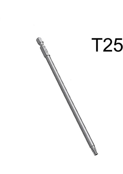 T25 Manyetik Torx Tornavida Bit Kurcalamaya Dayanıklı Güvenlik Manyetik Bit 150MM Uzun 1/4 Inç Hex Shank T8 T10 T15 T20 T25 T27 T30 T40 (Yurt Dışından)