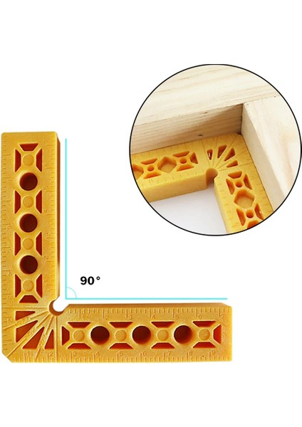 2 Adet Sarı Cetvel 100MM Ağaç Işleme Kare Köşe Sıkma Cetvel Sağ Açı Ahşap Ekleme 90 Derece L Şekilli Yardımcı Fikstür Pozisyoner Klipleri (Yurt Dışından) fırsatları