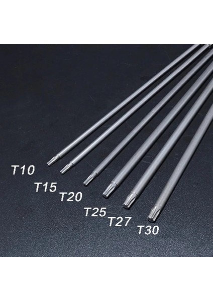 T15 1 Adet 200MM Uzun T10-T30 Manyetik Torx Tornavida Uçları Seti Elektrikli Tornavida Kafa Torx Tornavida T10 T15 T20 T25 T27 T30 (Yurt Dışından)