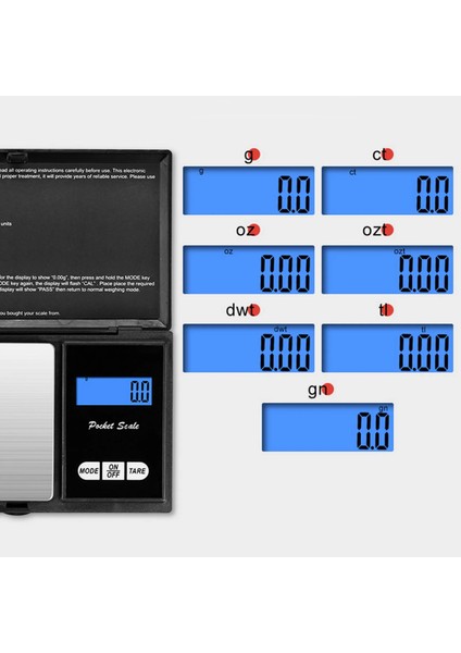 1kg-0.1g 2023NEWEST 200G 0.01G Mini Dijital Cep Ölçeği Hassas Ağırlık Ölçümü Mutfak Mücevherat Eczane Altın Dara Tartı (Yurt Dışından)