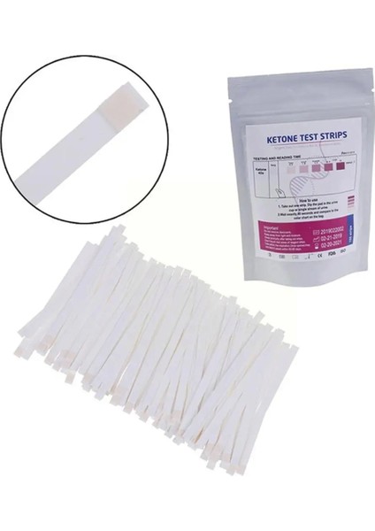 100 Şerit/torba Keton Test Kağıdı Idrar Keton Testi Keto Üretim Şeridi Professiona Vücut Analizi Testi Keton Asit Keton Y5T4 (Yurt Dışından)