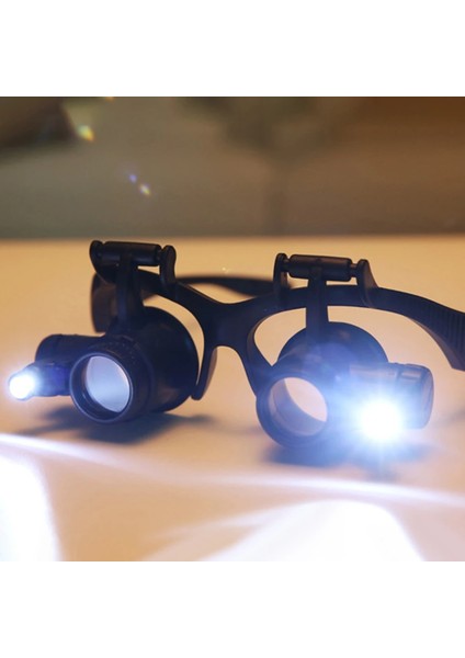 3led 45X Taşınabilir Lens Gözlem Büyüteç Kafa Bandı Gözlük Kafa LED Gözlem Bandı ile Büyüteç Gözlük Giyen (Yurt Dışından) fırsatları