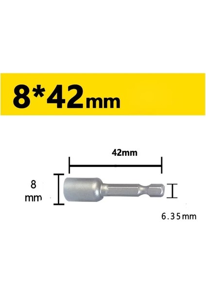 8MM-42MM Uzun 6MM-14M Darbe Altıgen Soket Manyetik Somun Tornavida 1/4" Hex Shank Elektrikli Matkap Uçları Darbeli Sürücüler Soket Kiti Için (Yurt Dışından)