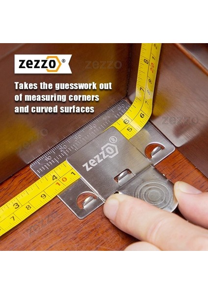 Logosuz Zezzo® Mezura Klipsi Paslanmaz Çelik Gönye Ray Mezura Metrik Terazi Cetvel Paslanmaz Dayanıklı ve Aşınmaya Dirençli Cetvel (Yurt Dışından)