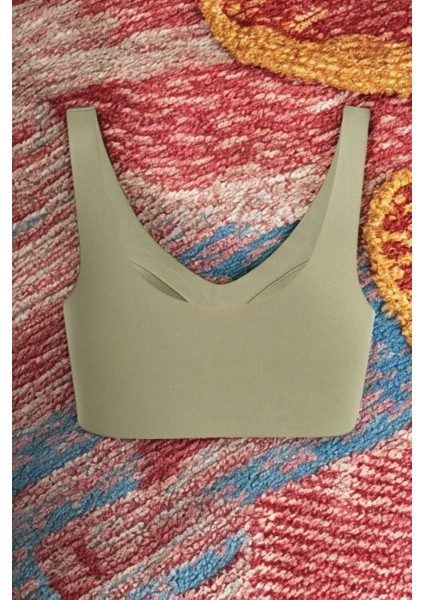 Lazer Kesim Çıkarılabilir Pedli Yeşil-Ten-Pembe-Siyah 4'lü Bralet Sütyen Qs.htk.yy.nk.lt.4