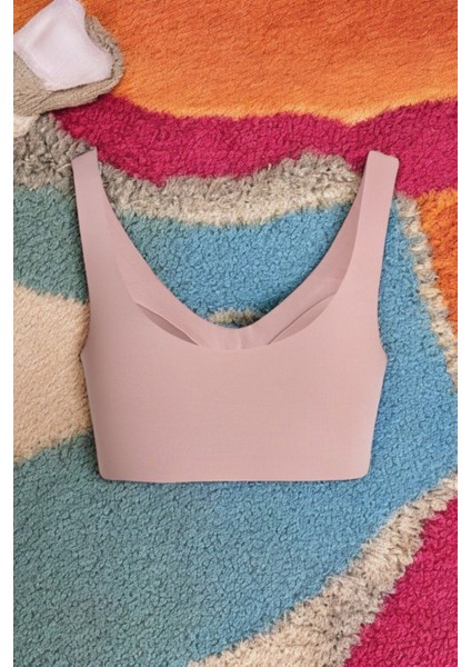 Lazer Kesim Çıkarılabilir Pedli Yeşil-Ten-Pembe-Siyah 4'lü Bralet Sütyen Qs.htk.yy.nk.lt.4