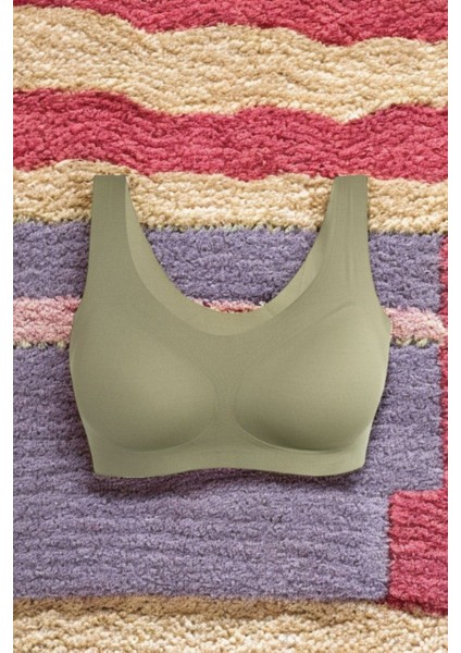 Lazer Kesim Çıkarılabilir Pedli Yeşil-Ten-Pembe-Siyah 4'lü Bralet Sütyen Qs.htk.yy.nk.lt.4