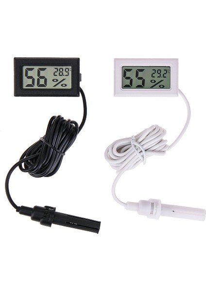 Telsiz Siyah T-H Termometre Higrometre Sensörü Ölçer Ölçer Mini Kapalı Araba Taşınabilir Dijital LCD Izleme Ekranı Nem Sıcaklık Dedektörü (Yurt Dışından) fiyatları