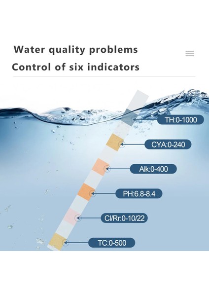 50 Adet 6 In 1 Spa Yüzme Havuzu Su Test Kağıdı Artık Klor Ph Değeri Alkalinite Sertlik Test Şeridi Havuz Temizleyici Aksesuarları (Yurt Dışından) fırsatları