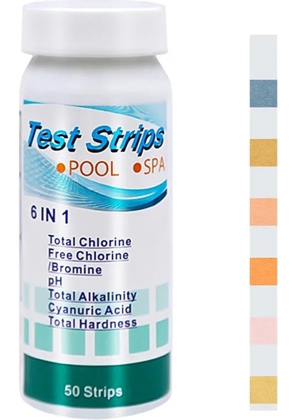 50 Adet 6 In 1 Spa Yüzme Havuzu Su Test Kağıdı Artık Klor Ph Değeri Alkalinite Sertlik Test Şeridi Havuz Temizleyici Aksesuarları (Yurt Dışından) indirimleri